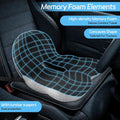 Memory Foam Seat Cushion Lumbar Support Ergonomic Back Support for Office Car