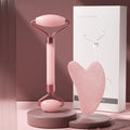 Face and Neck Massager, Non-Rose Crystal ABS Roller Beauty Guasha Double Head Massage Stick, Effective to Unblock and Relax