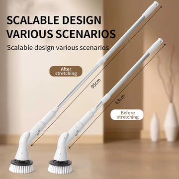 Xiaomi  6 in 1 Powerful Electric Cleaning Brush Wireless Spin Scrubber Brush Deep Cleaning Heads for Bathroom Kitchen