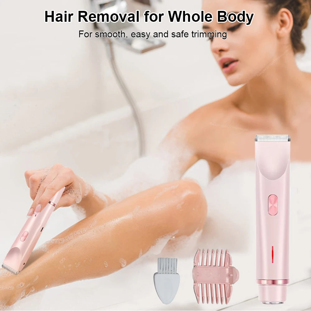 Electric Razor for Women Body Epilator Women Electric Shaver for Bikini Leg Facial Mustache Bikini Trimmer Painless Hair Remover