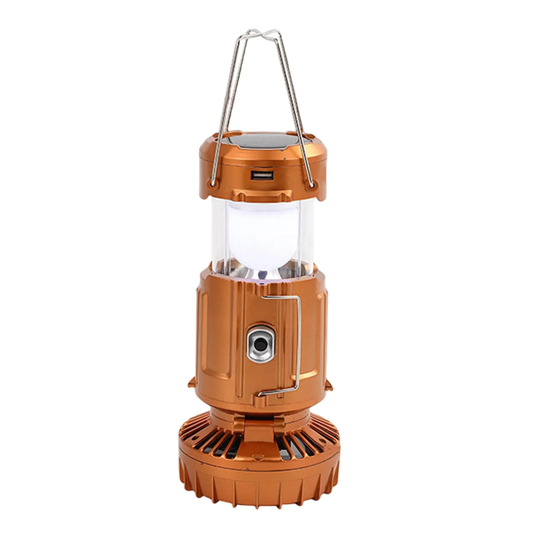 LED Lantern Fan Solar/Rechargeable/Battery Powered Foldable 1500Mah Hanging Tent Fan Light Power Bank with Hook for Emergency