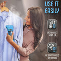 Clothing Steamer Travel Size Vacation Essentials Handheld Small Blue Steam Iron