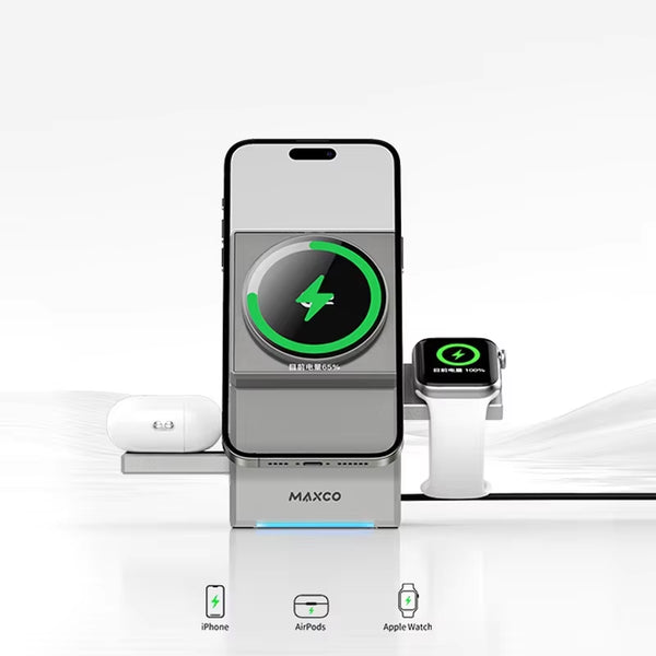 VoltCube™ — 3-in-1 Qi2 Wireless Charging Station feature 3