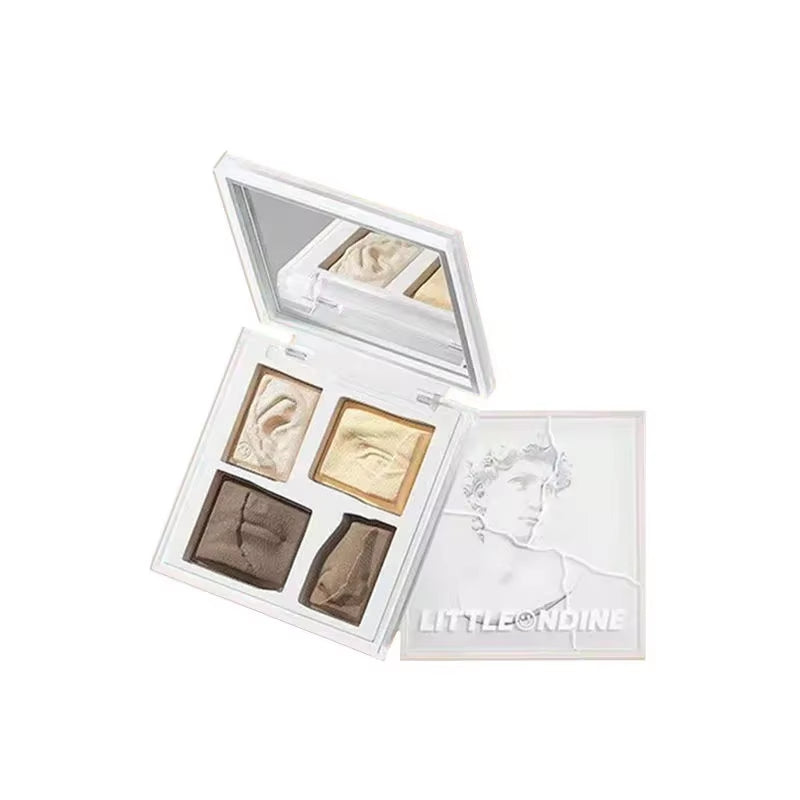 Little Ondine Sculptor Highlighting & Contouring All-In-One Face Palette Shimmer Illuminator Highlighters for a Glowing Look