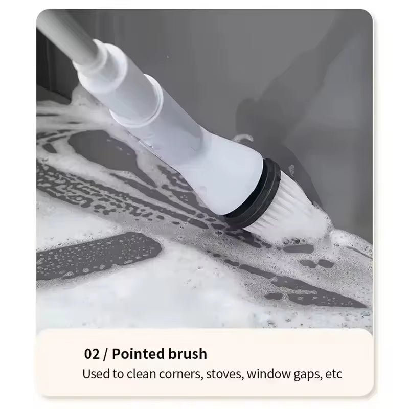 Xiaomi  6 in 1 Powerful Electric Cleaning Brush Wireless Spin Scrubber Brush Deep Cleaning Heads for Bathroom Kitchen