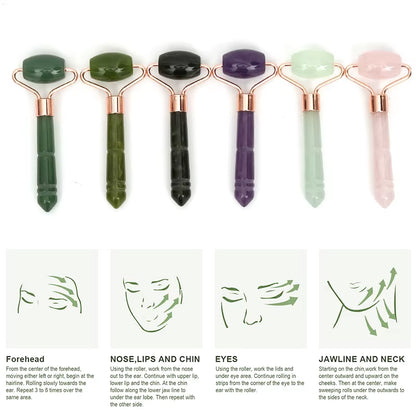 Anti-Aging Rollers and Gua-Sha Facial Tool Face & Body Massager for Your Skincare Routine Lifting for Lymphatic Drainage