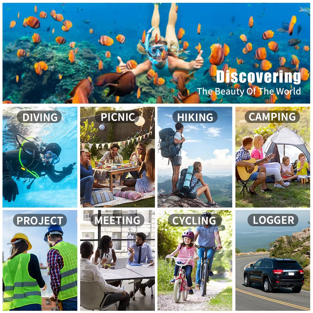 Mini Cam 4K 1080P Pocket Camcorder HD Cam 1.3" LCD Screen 270° Rotatable Wifi Mini Camera with Waterproof Case Motion Cameras