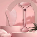 Face and Neck Massager, Non-Rose Crystal ABS Roller Beauty Guasha Double Head Massage Stick, Effective to Unblock and Relax