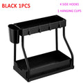 Kitchen Storage Rack under Sink Organizer L-Shape Sliding Storage Shelf Cabinet Drawer Organizers Bathroom Kitchen Accessories