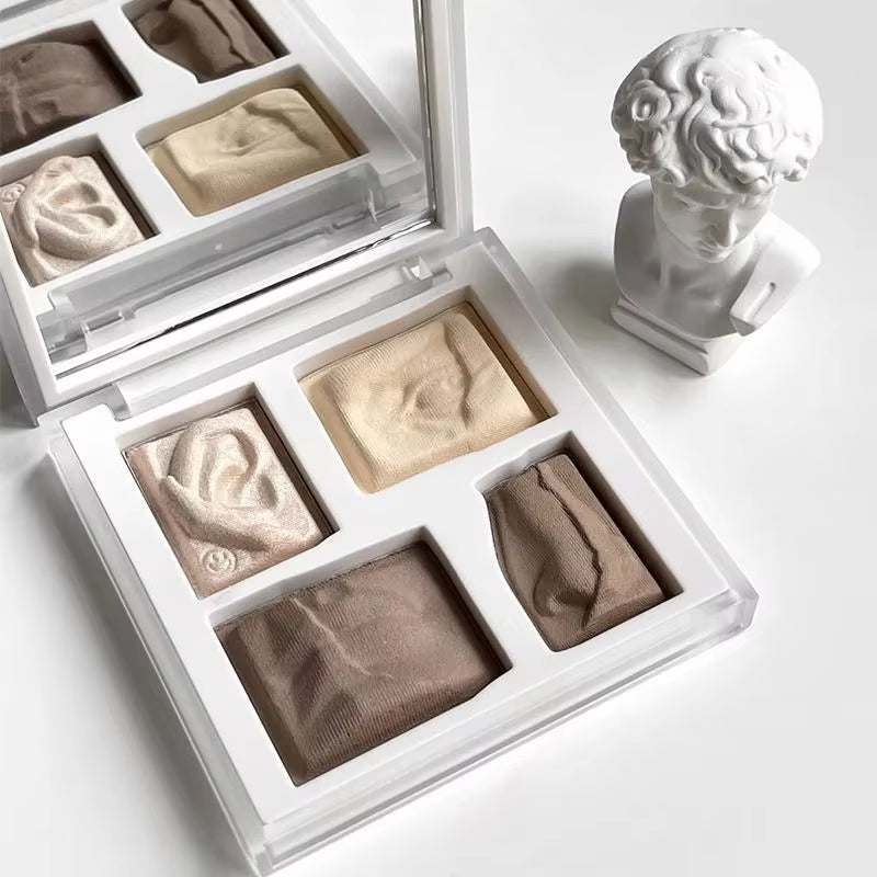 Little Ondine Sculptor Highlighting & Contouring All-In-One Face Palette Shimmer Illuminator Highlighters for a Glowing Look