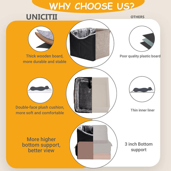 FurLift™ — Elevated Pet Car Booster Seat feature