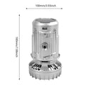 LED Lantern Fan Solar/Rechargeable/Battery Powered Foldable 1500Mah Hanging Tent Fan Light Power Bank with Hook for Emergency