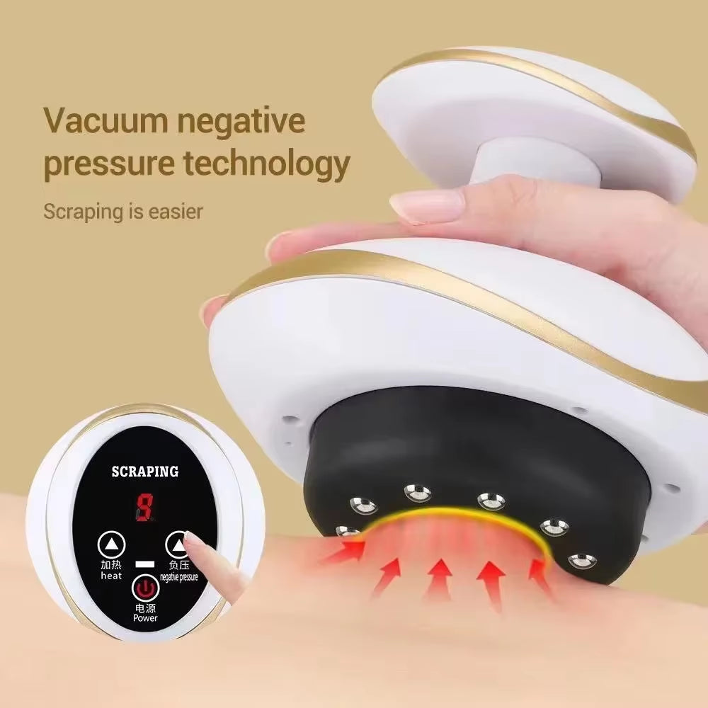 Electric Massage Meridian Brush Universal Body Dredging Cupping Scraping Instrument Abdominal and Back Massager for Home