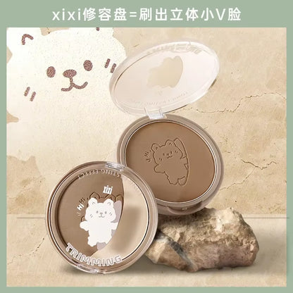 Xixi Contouring Matte Highlight Make up Face Body Sculptor Shading Bronzer Contour Powder Palette Shadows Cosmetics Cute Makeup