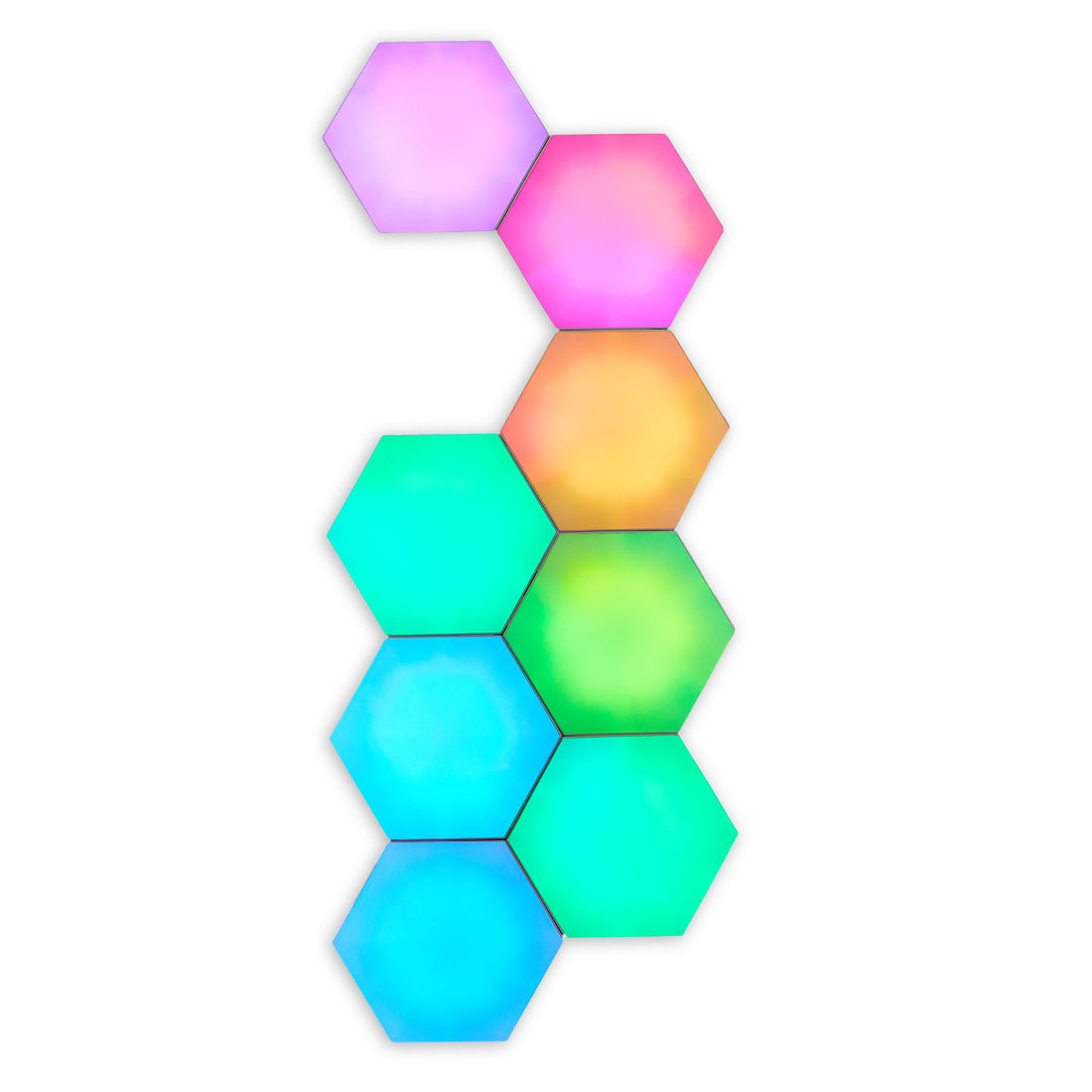 . 8-Pack RGBIC HEXAGON LIGHTS